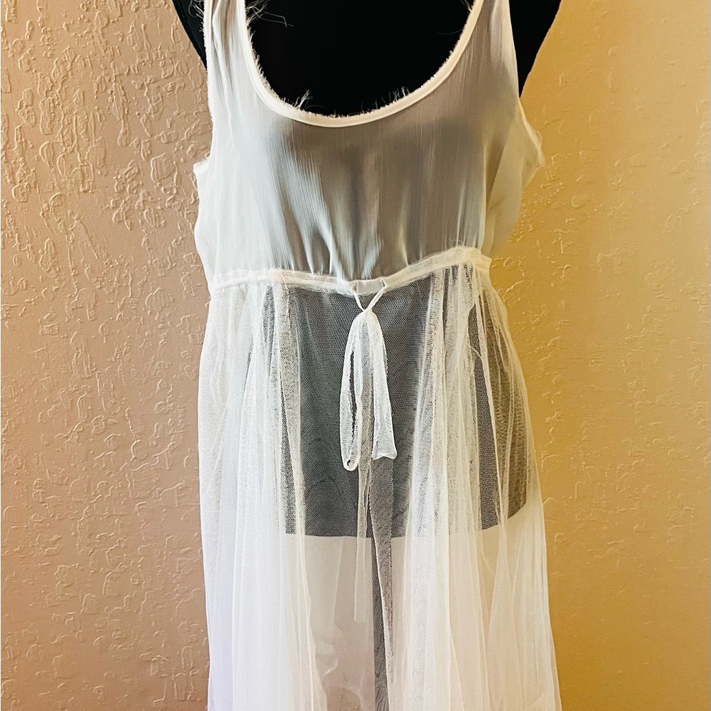 Free People Sheer White Chemise